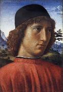 Domenico Ghirlandaio Portrait of a young man in red oil painting